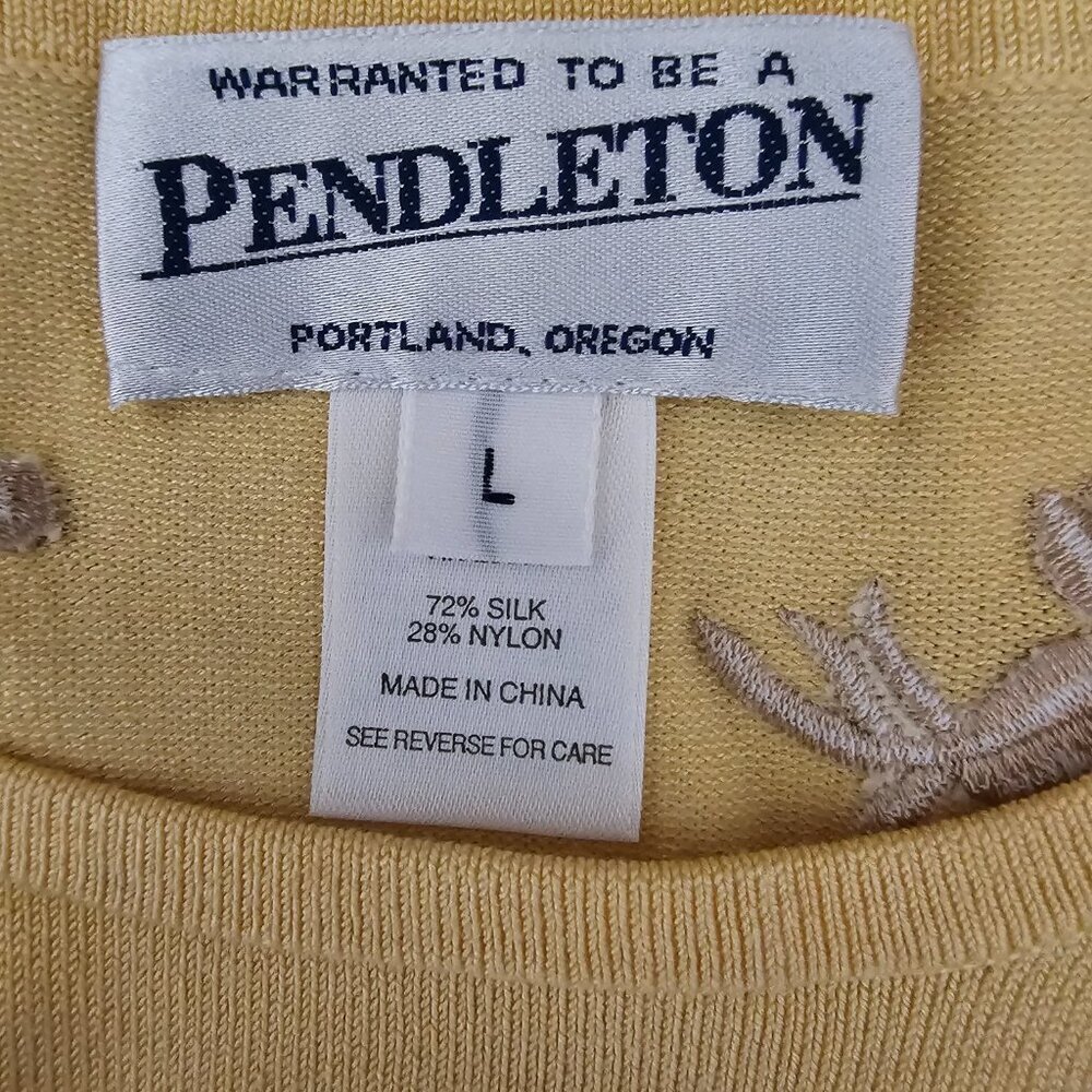 Pendleton Vintage Silk Blend Embroidered Floral S… - image 4